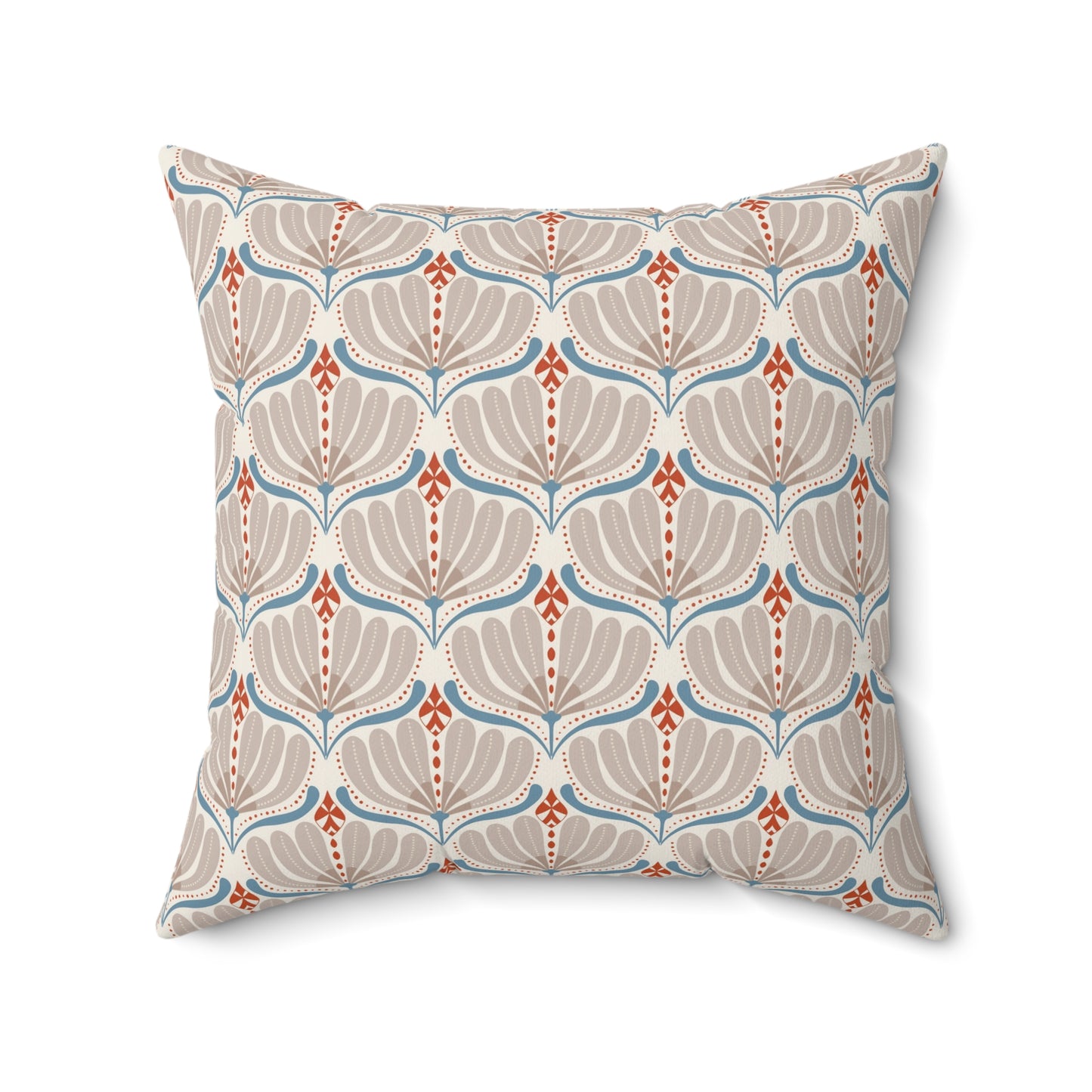 Autumn Coral Faux Suede Pillow