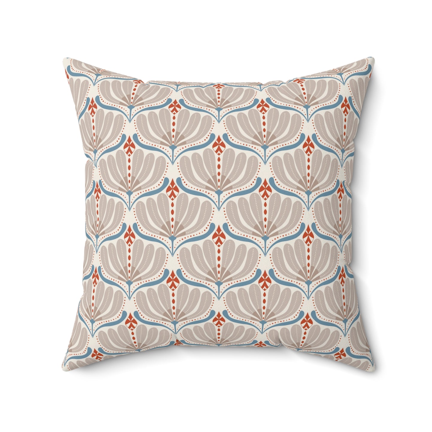 Autumn Coral Faux Suede Pillow