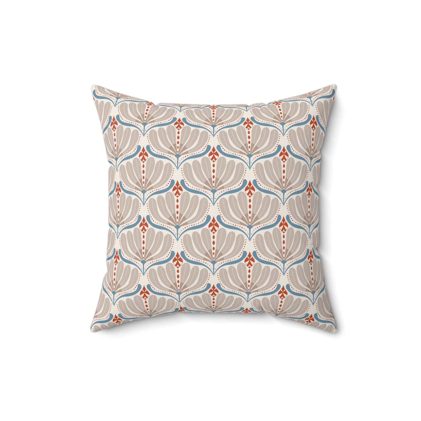 Autumn Coral Faux Suede Pillow