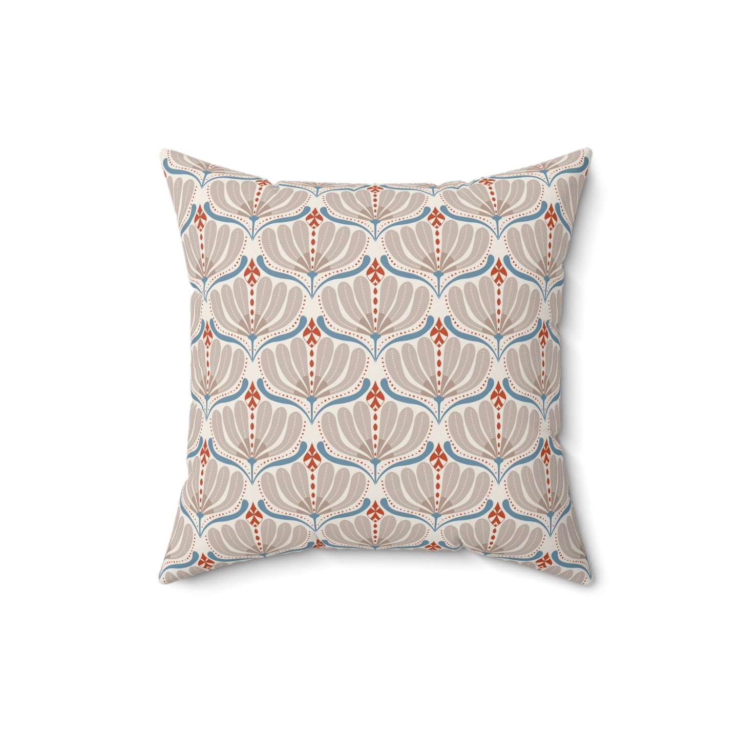 Autumn Coral Faux Suede Pillow