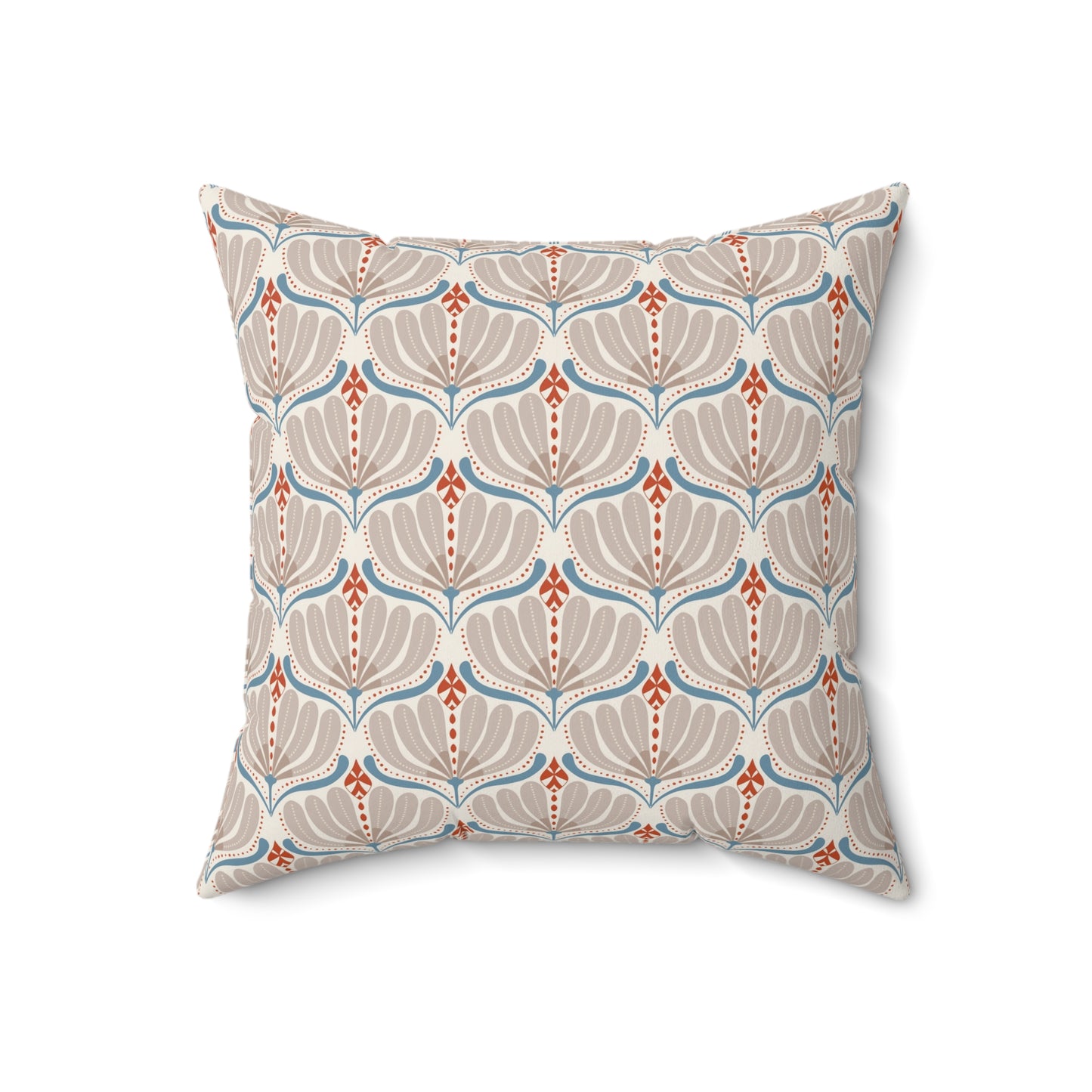Autumn Coral Faux Suede Pillow