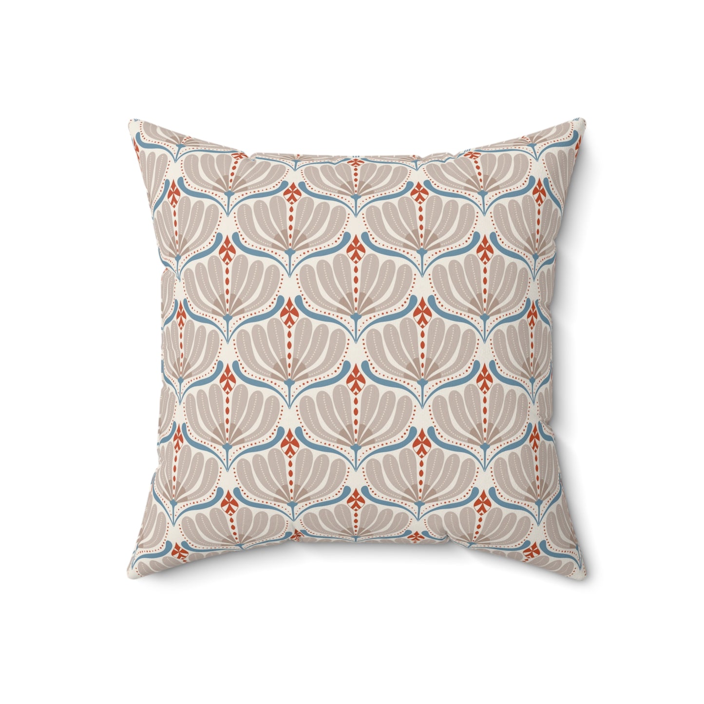 Autumn Coral Faux Suede Pillow