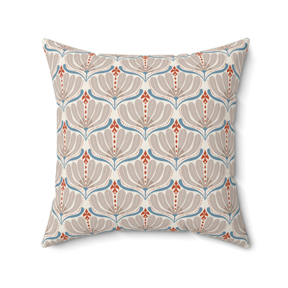 Autumn Coral Faux Suede Pillow