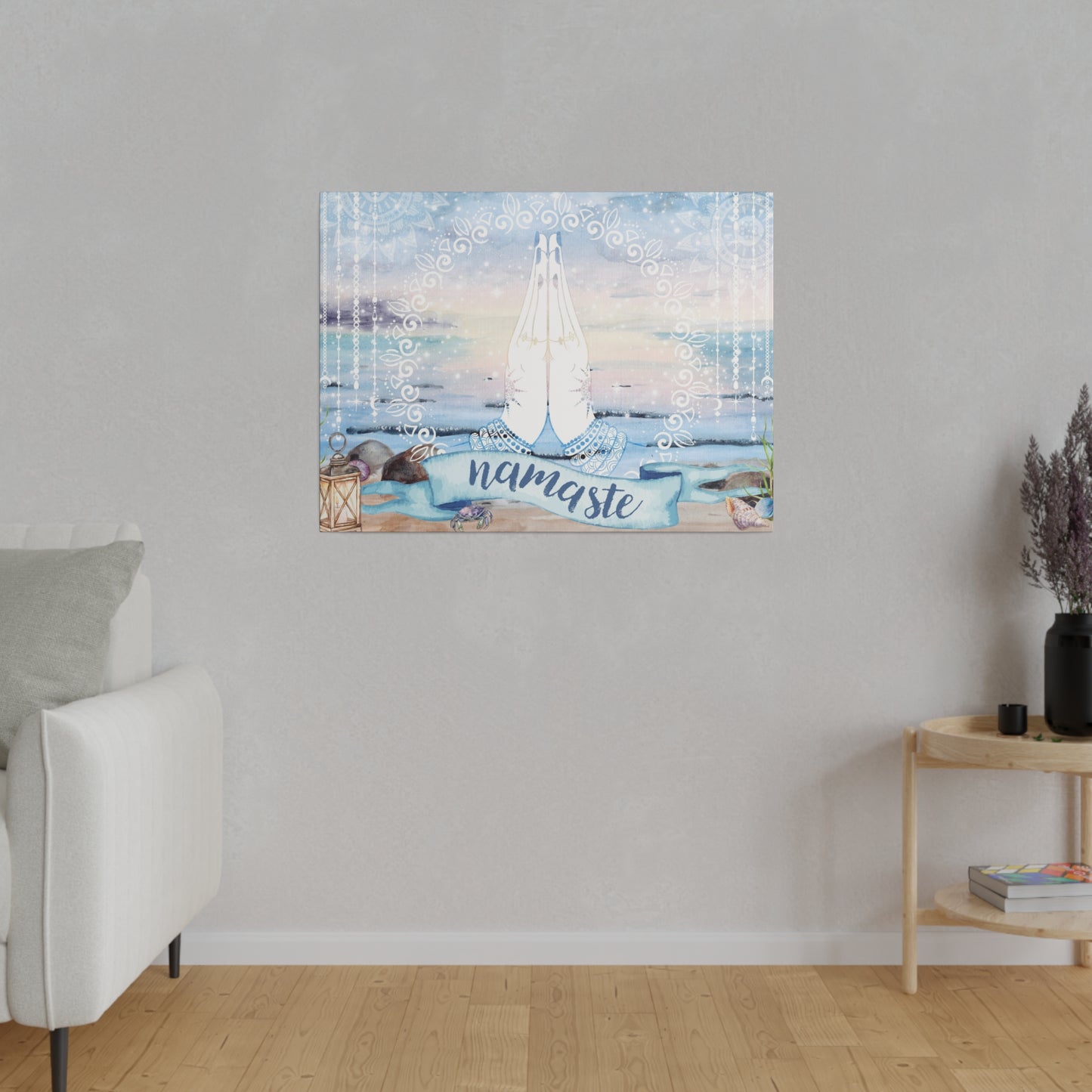 Seaside Namaste Thin Canvas