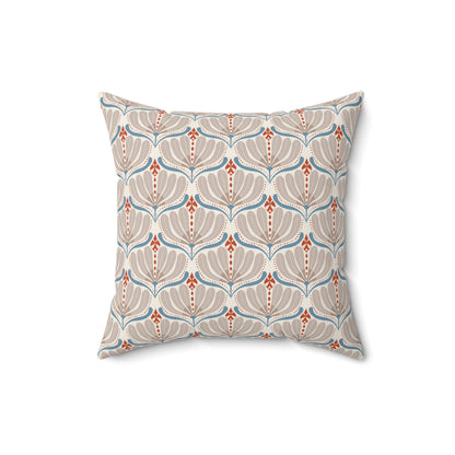 Autumn Coral Faux Suede Pillow