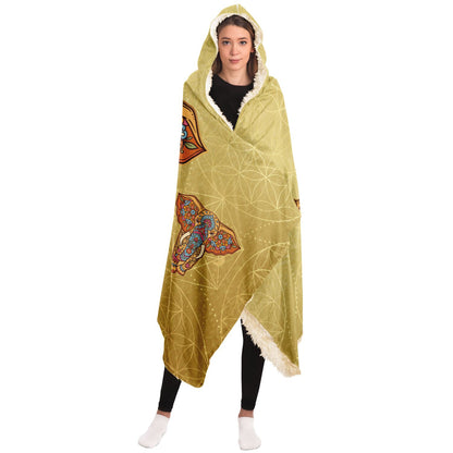 Sacred Mehndi Elephant Hooded Blanket