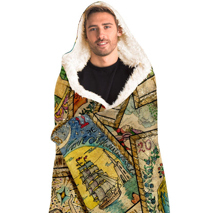 Vintage Tarot Hooded Blanket