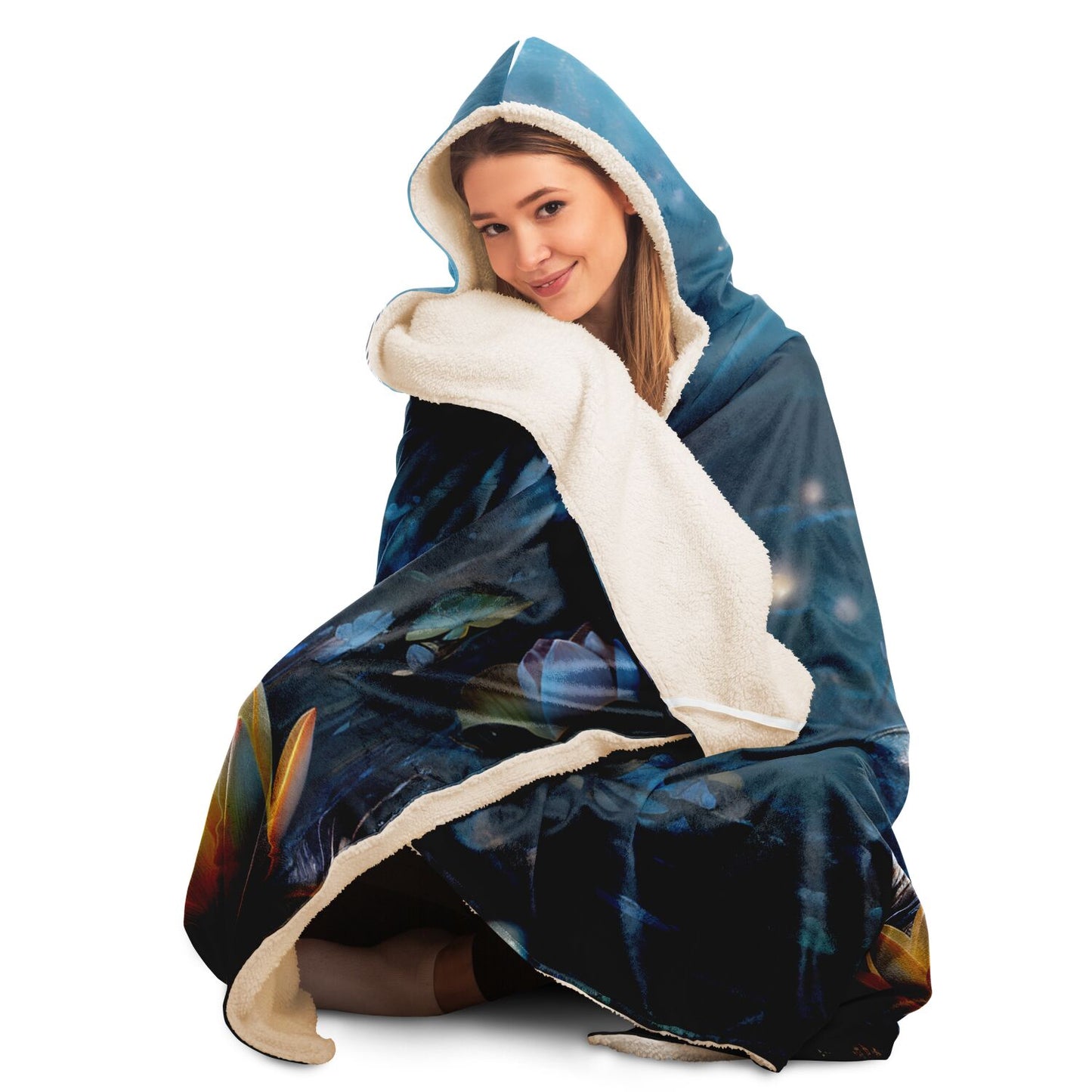 Twilight Buddha Hooded Blanket