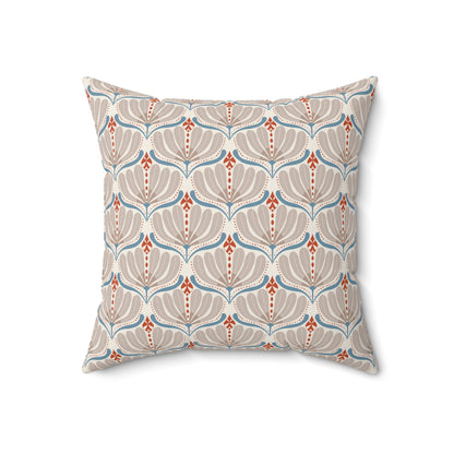 Autumn Coral Faux Suede Pillow