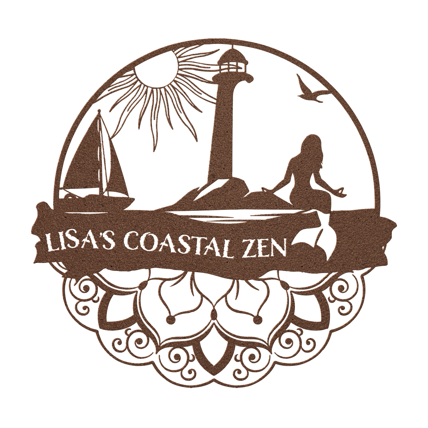 Coastal Zen Metal Sign