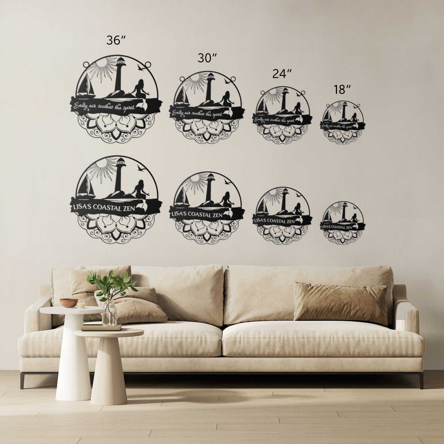 Coastal Zen Metal Sign
