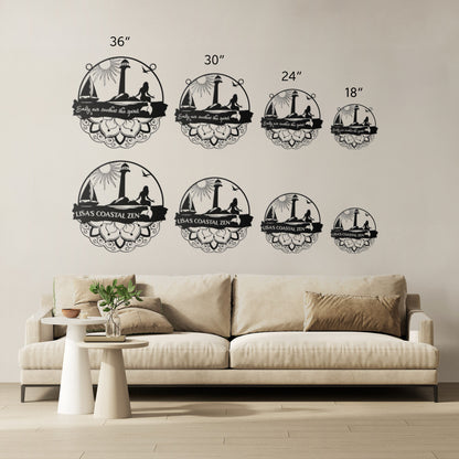 Coastal Zen Metal Sign