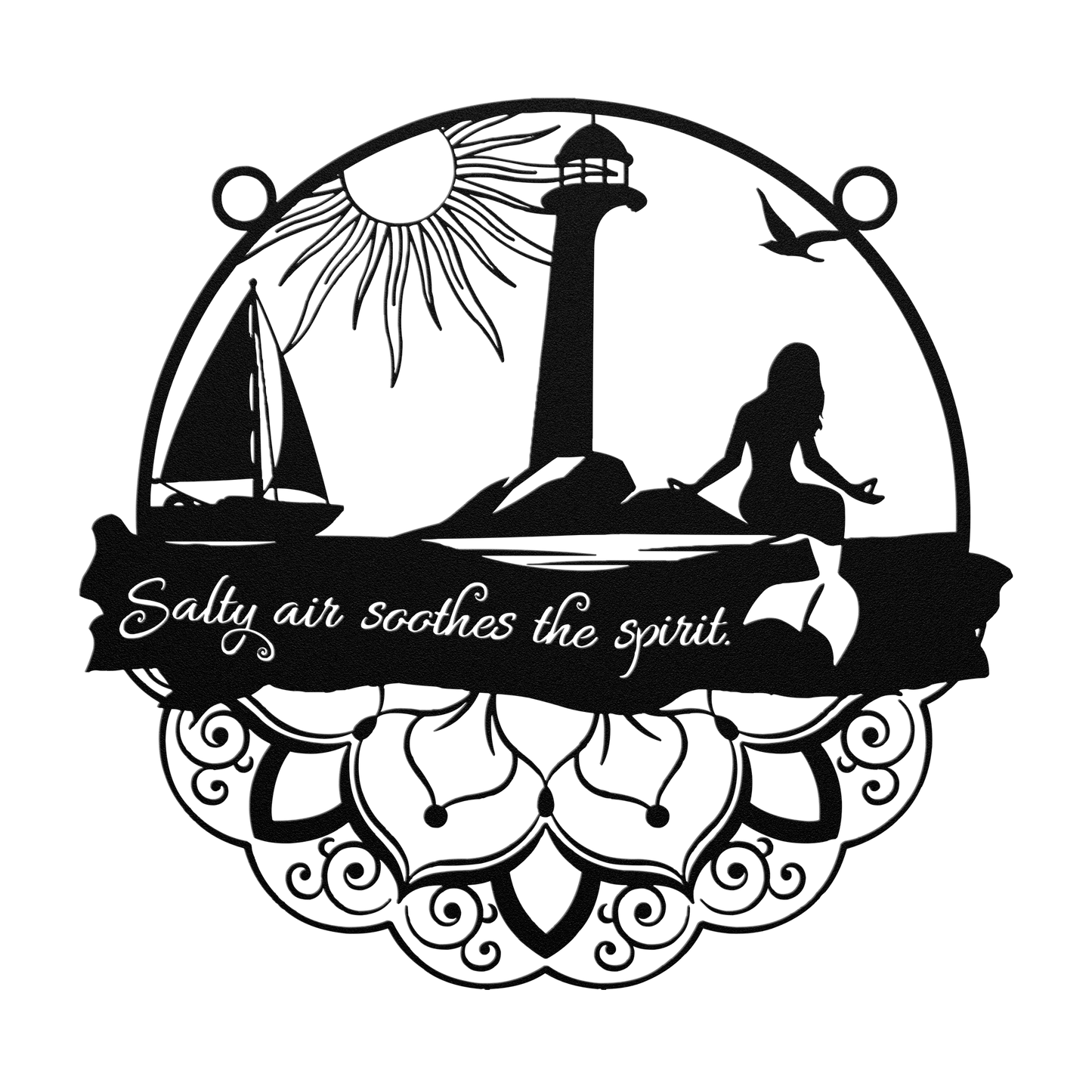 Coastal Zen Metal Sign