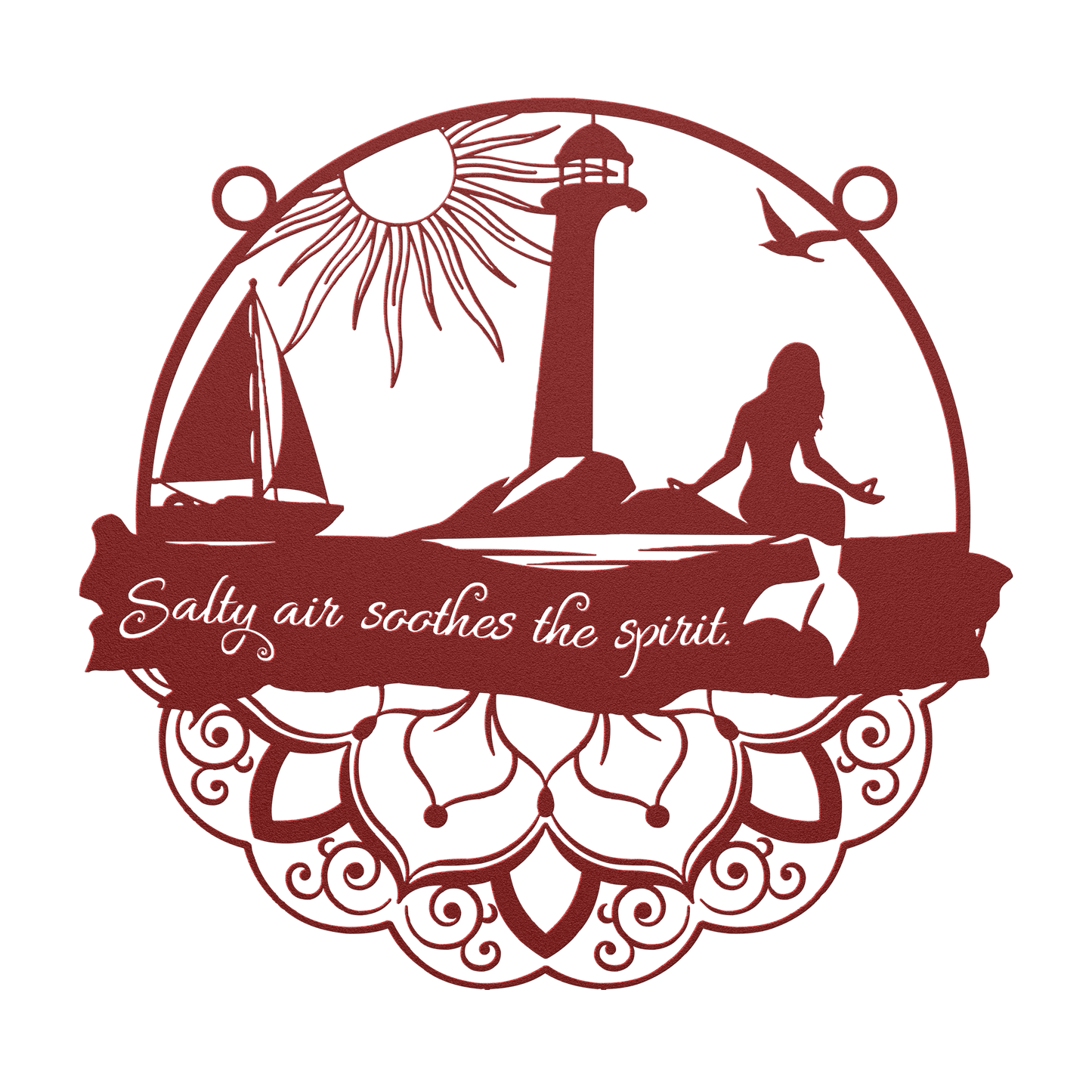 Coastal Zen Metal Sign