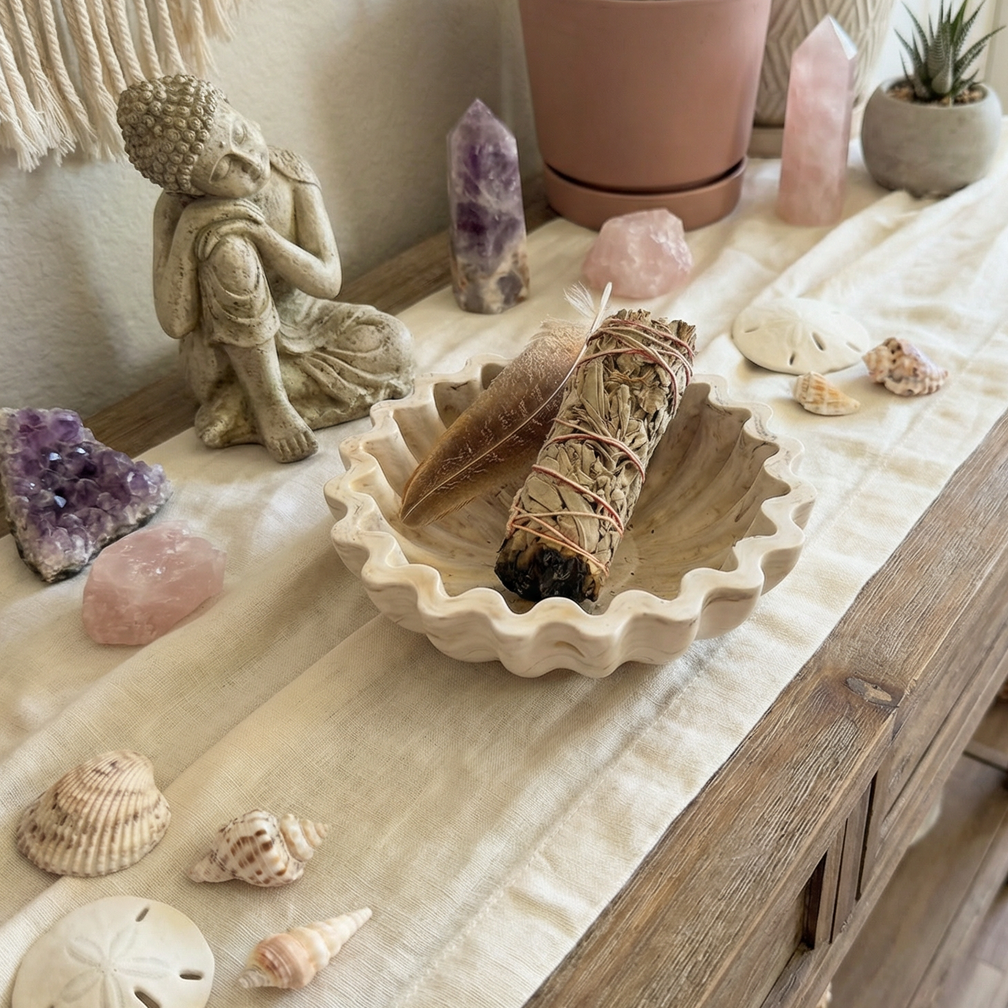 Coastal Scalloped Bowl
