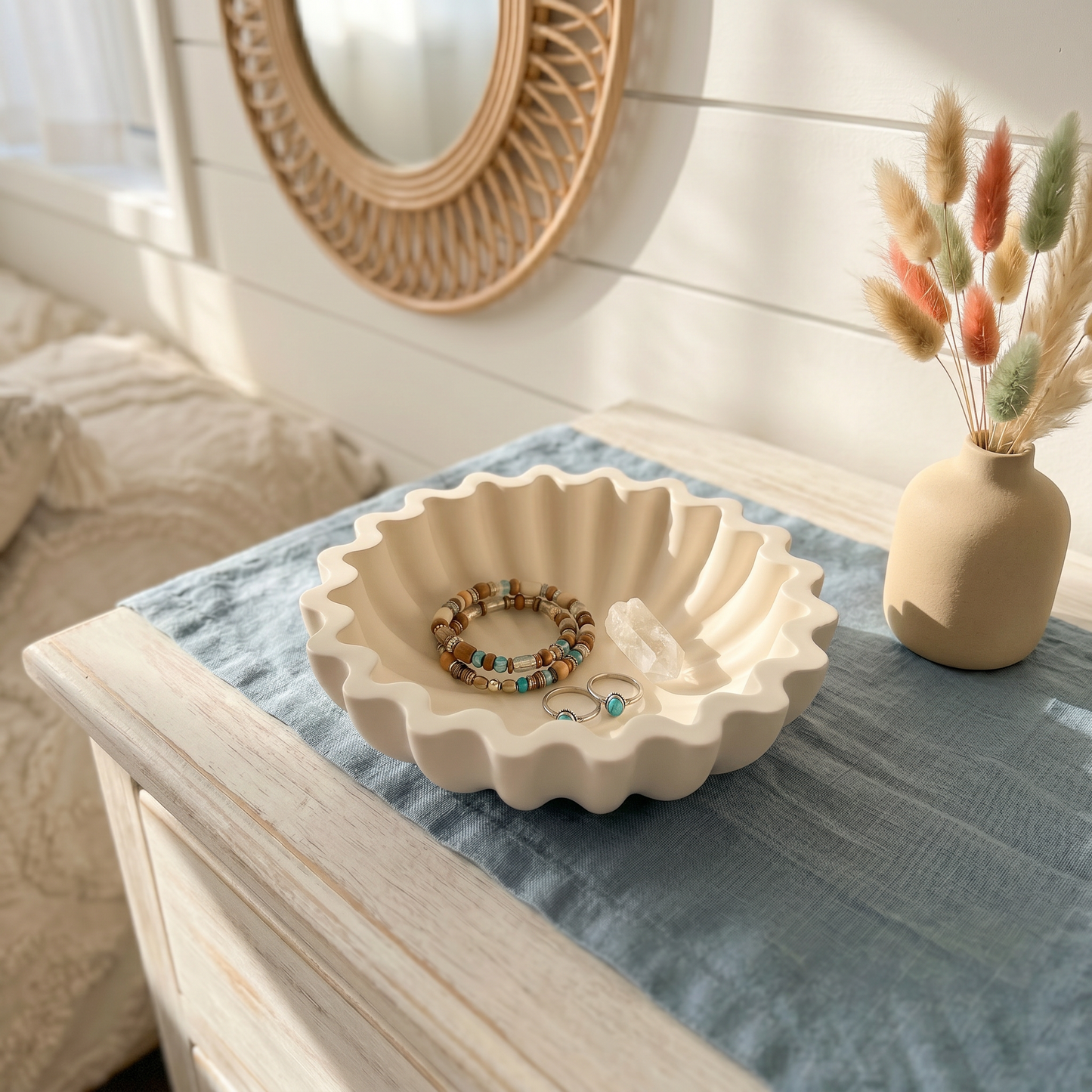 Coastal Scalloped Bowl