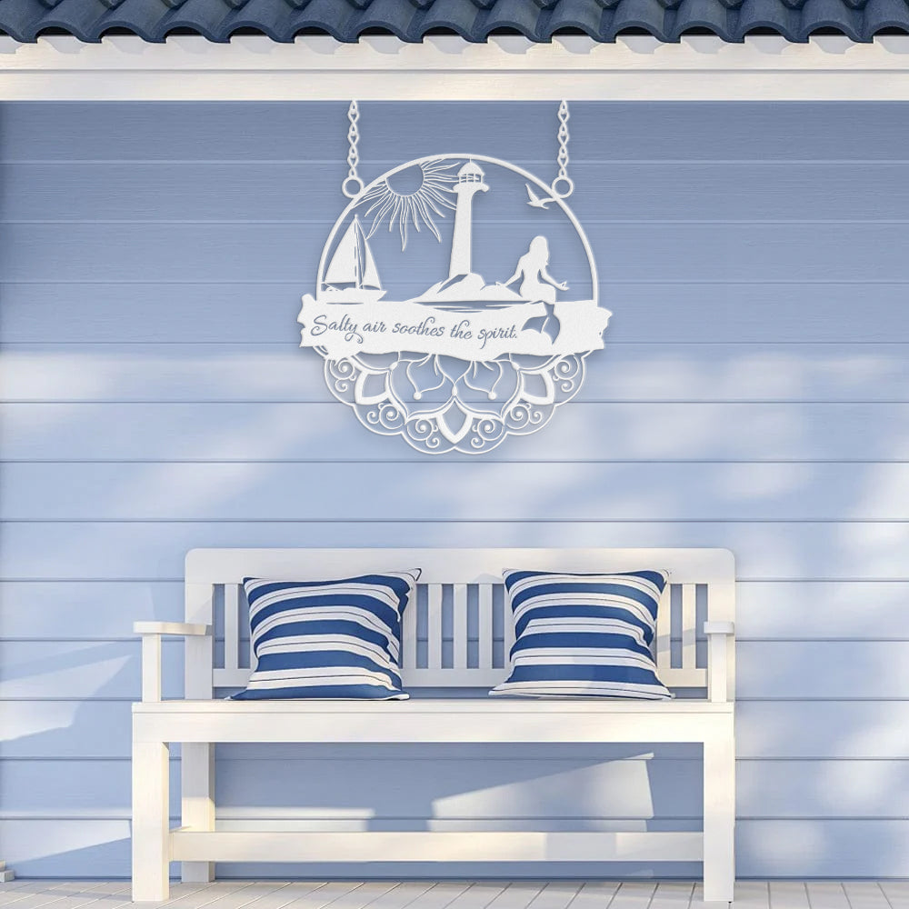 Coastal Zen Metal Sign