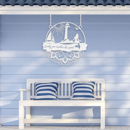 Coastal Zen Metal Sign