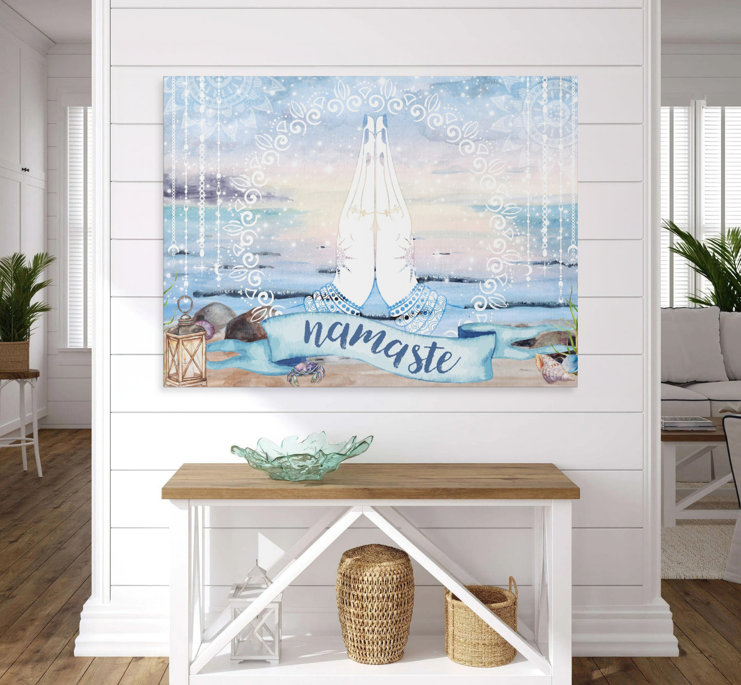 Seaside Namaste Thin Canvas