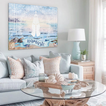 Seaside Namaste Thin Canvas