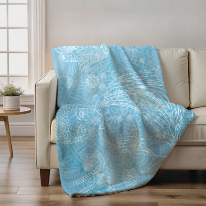 Om Ice Buddha Blanket