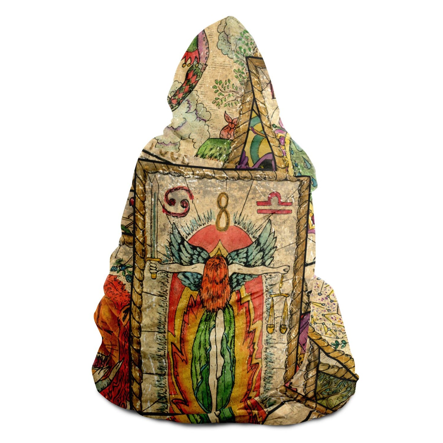 Vintage Tarot Hooded Blanket