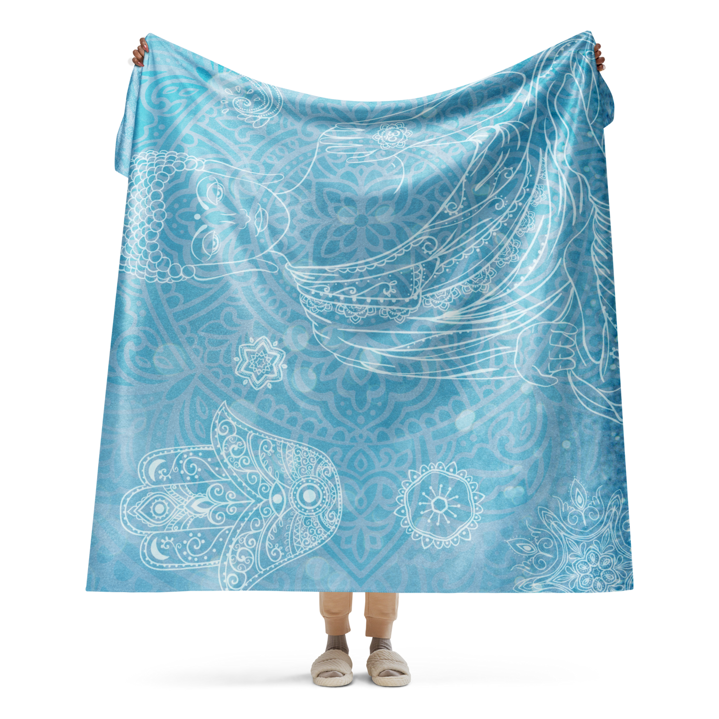 Om Ice Buddha Blanket